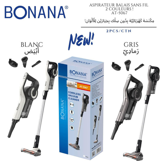 BONANA AT-5067 Cordless Vacuum Cleaner – 2-in-1 with Dual Color Options